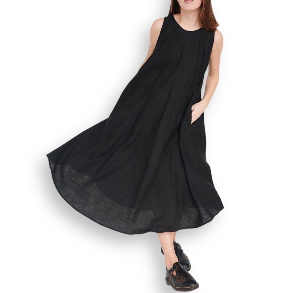 Linenfox Sahara Linen Maxi Dress Pockets S/M